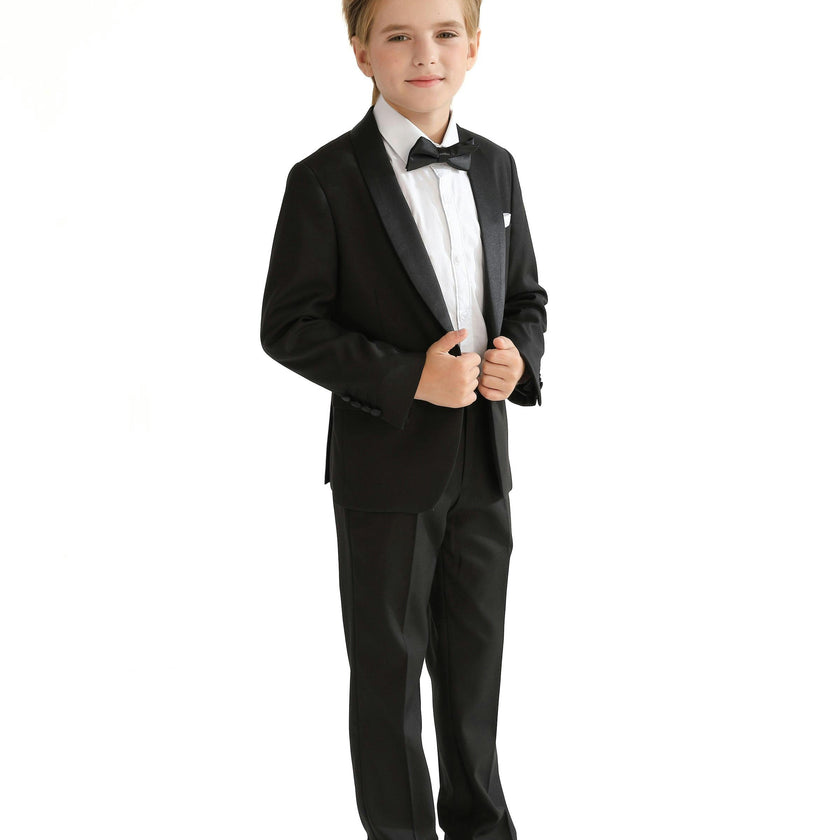 Black Shawl Lapel Wool Suit