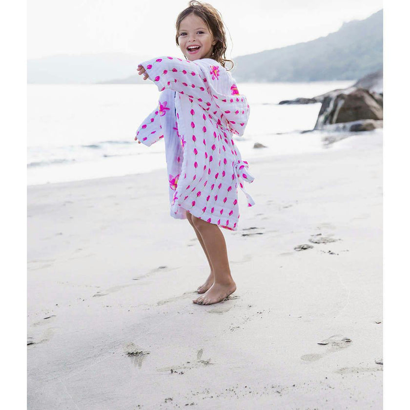 Certified Organic Muslin Reversible Bath Robe