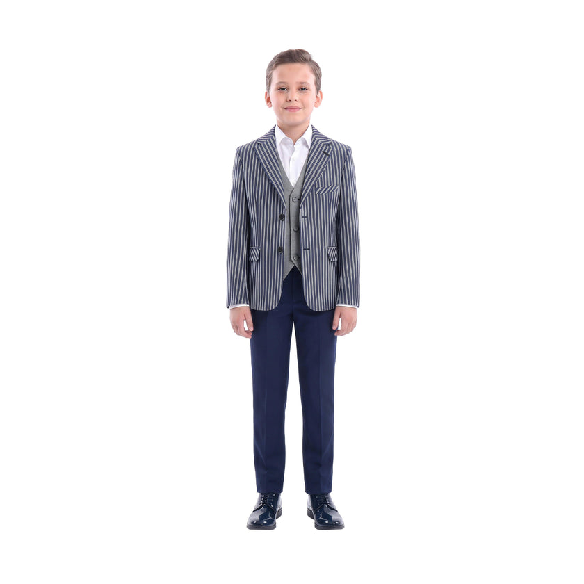Navy Double Striped Blazer