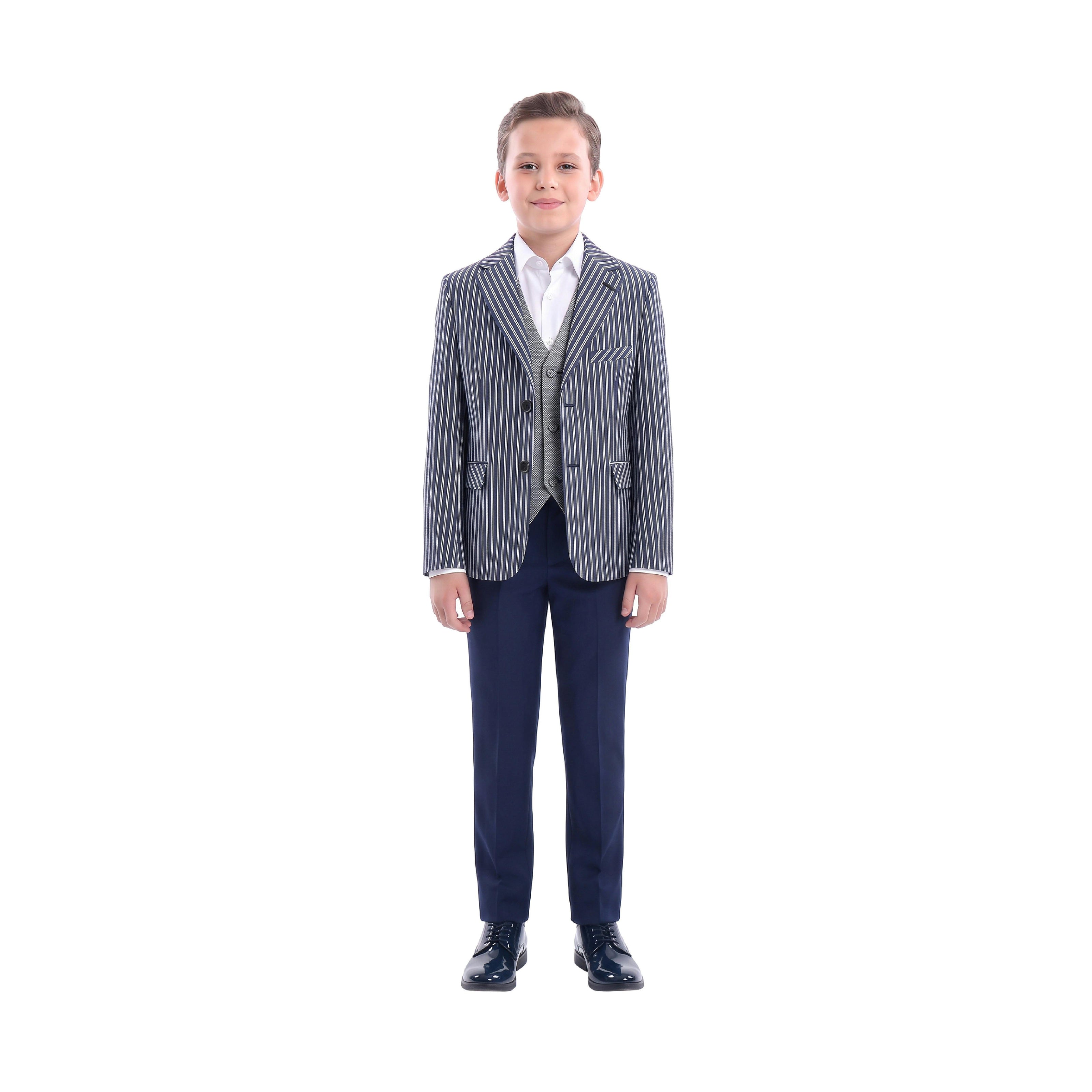 Navy Double Striped Blazer