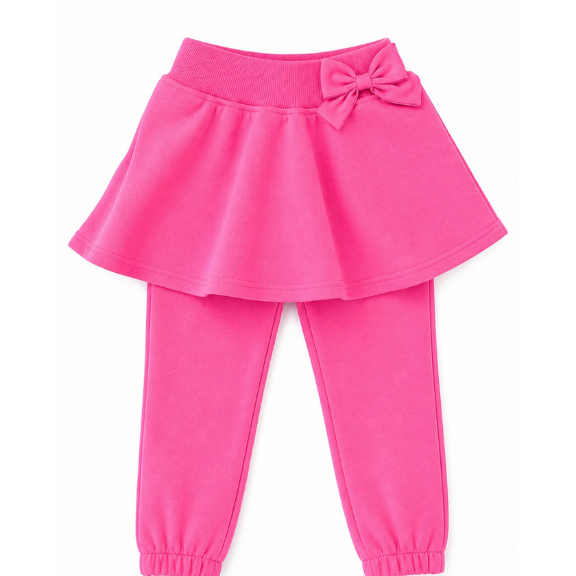 Hot Pink Skirted Bow Jogger