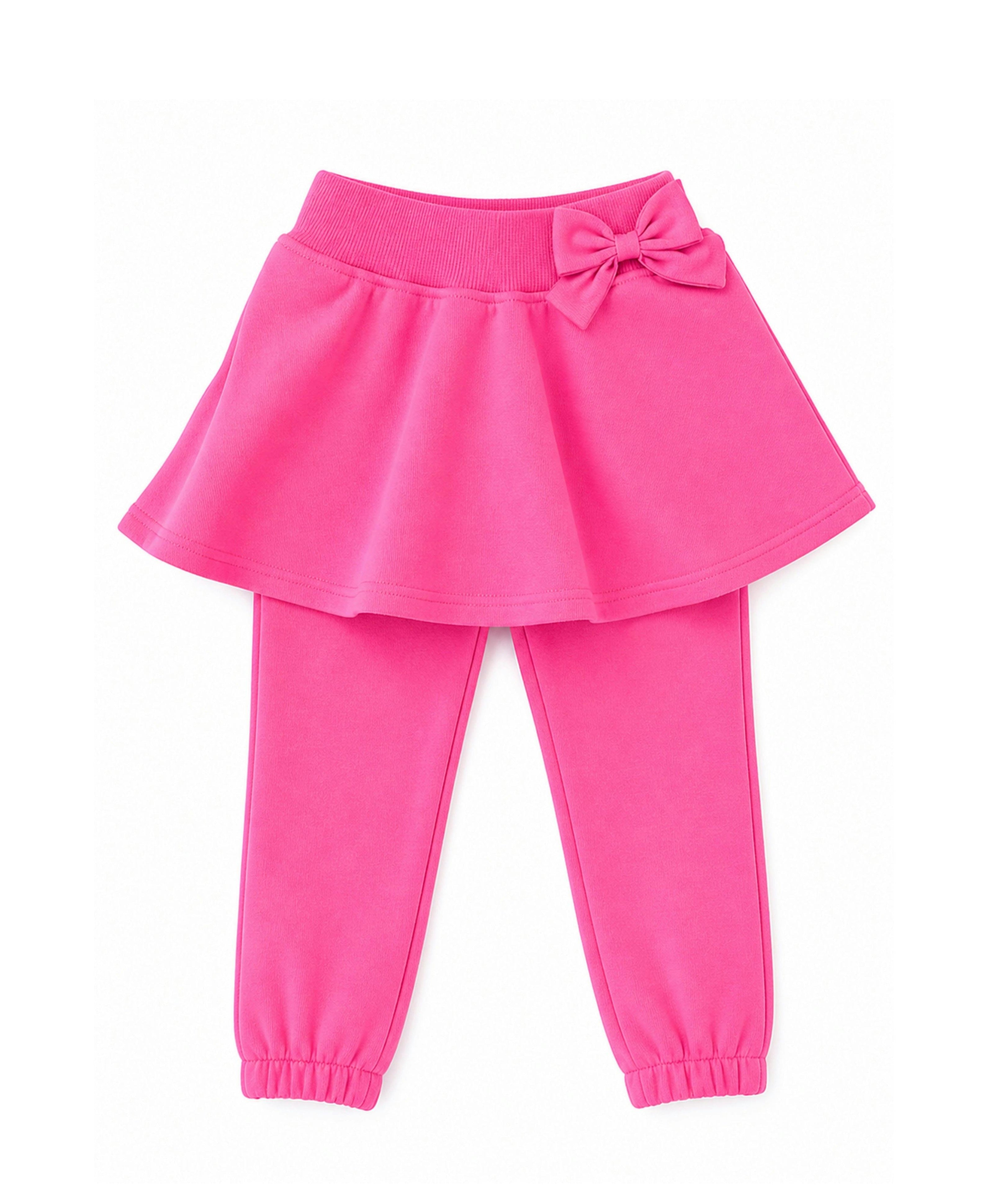 Hot Pink Skirted Bow Jogger