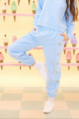 Casey Jogger Sweatpants in Light Blue
