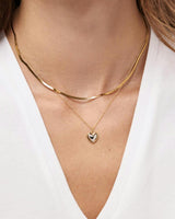 Gold Pendant - Lev Small Two Tone