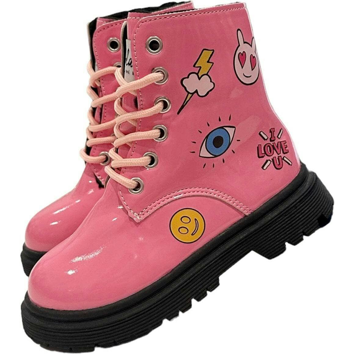 Doodle Combat High-Top Boots
