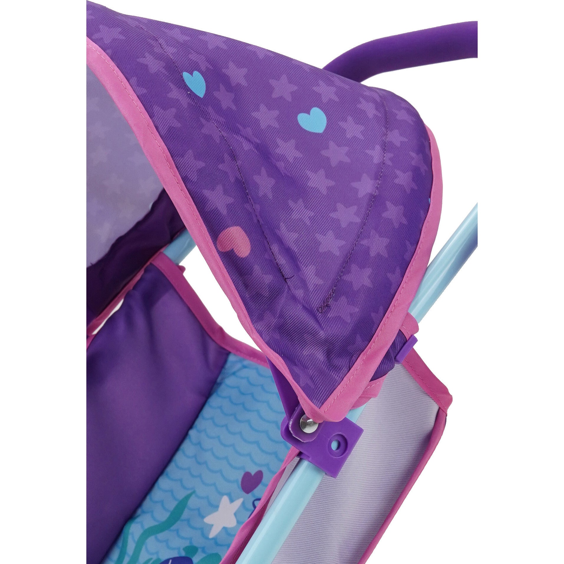 509 Mermaid Baby Doll Stroller - Purple & Teal
