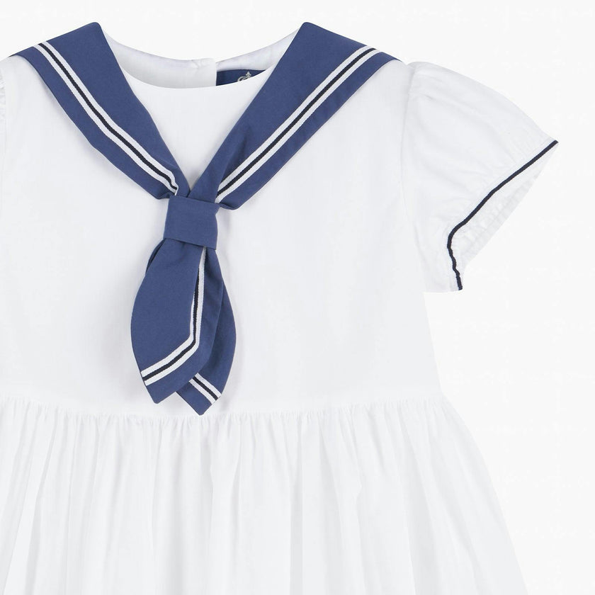 Philippa Sailor Dress in White