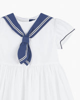 Philippa Sailor Dress in White