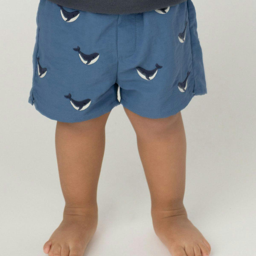 Wangu Swim Shorts | Whales | Royal Blue
