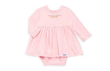 Long Sleeve Bubble Romper With Easter Embroidery