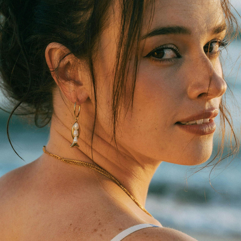 Fish and Pearl Hoops