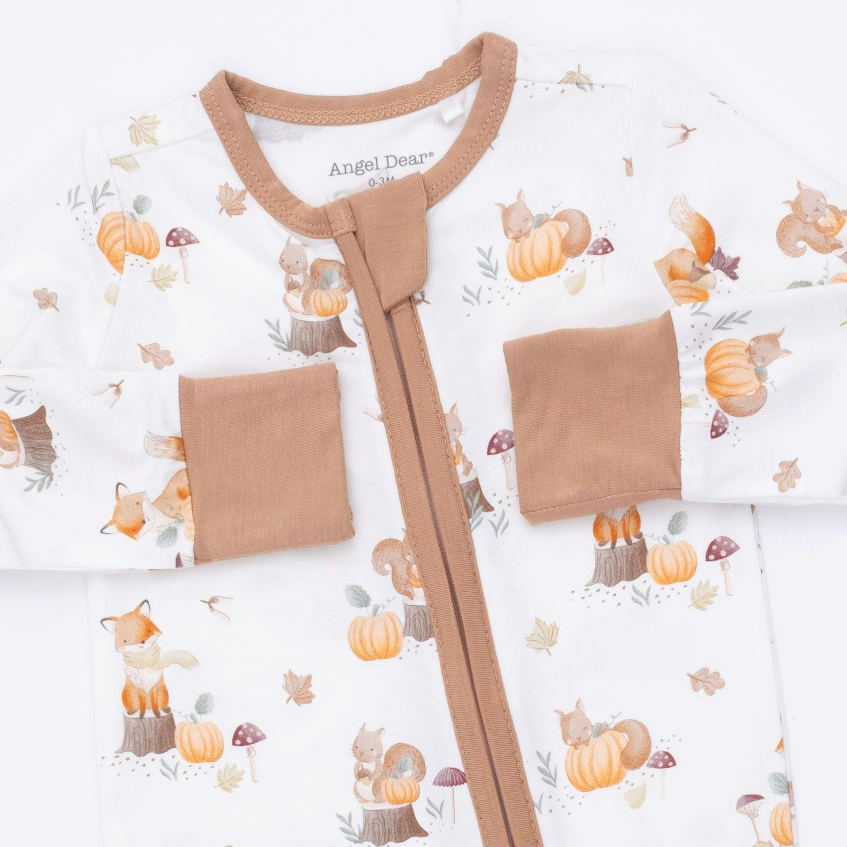 Woodland Animals with Pumpkins - Convertible Romper