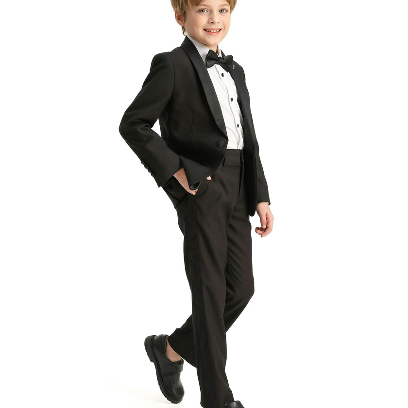 Black Moustache Shawl Lapel Tuxedo Set