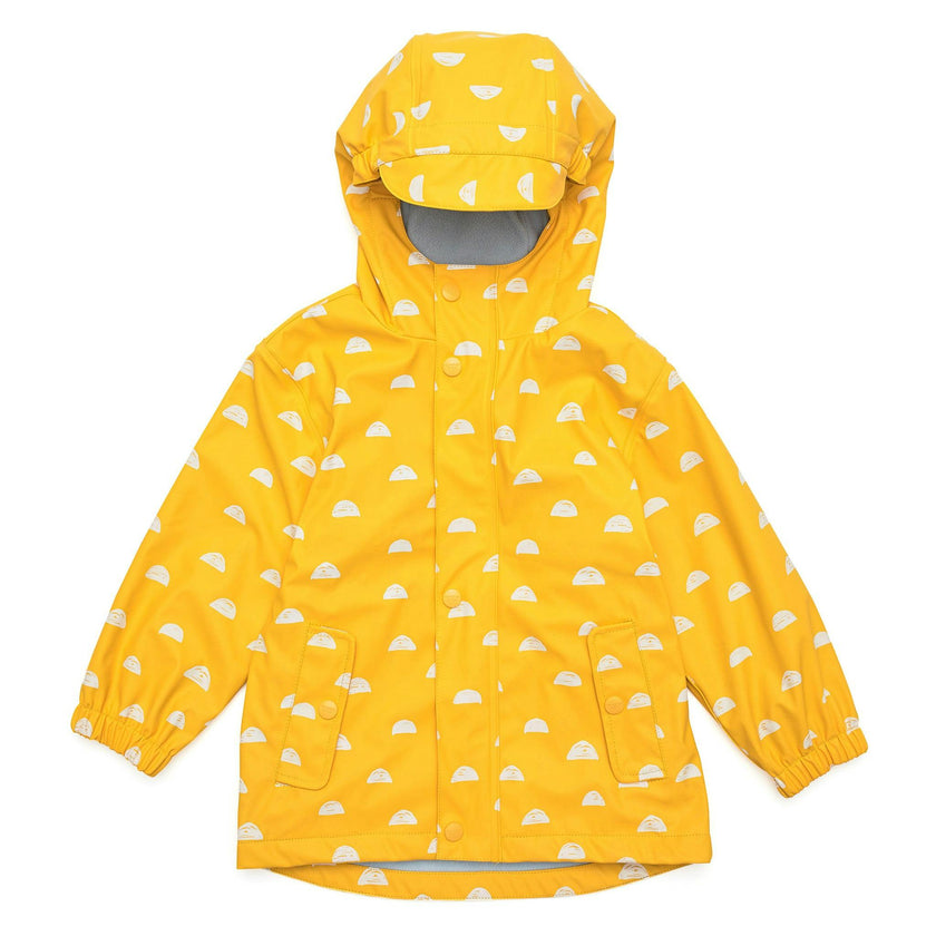 Recycled Waterproof Raincoat, Yellow