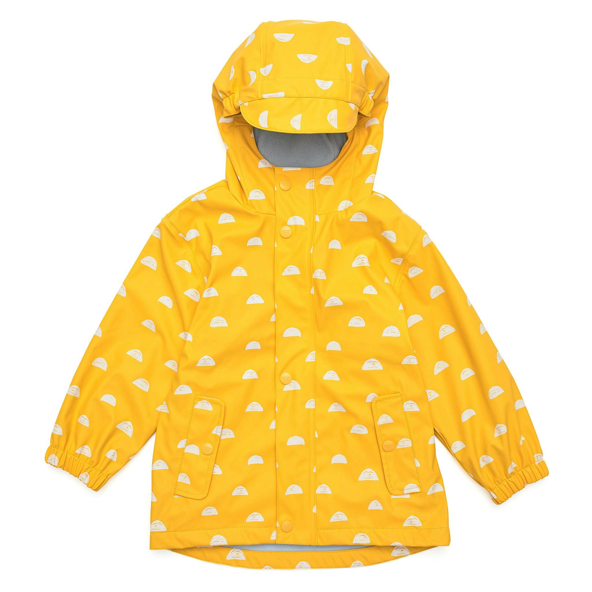 Recycled Waterproof Raincoat, Yellow