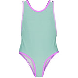 Textured Water Stripes Swimsuit, Stripes