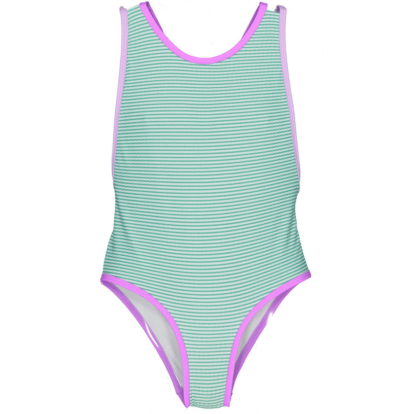 Textured Water Stripes Swimsuit, Stripes