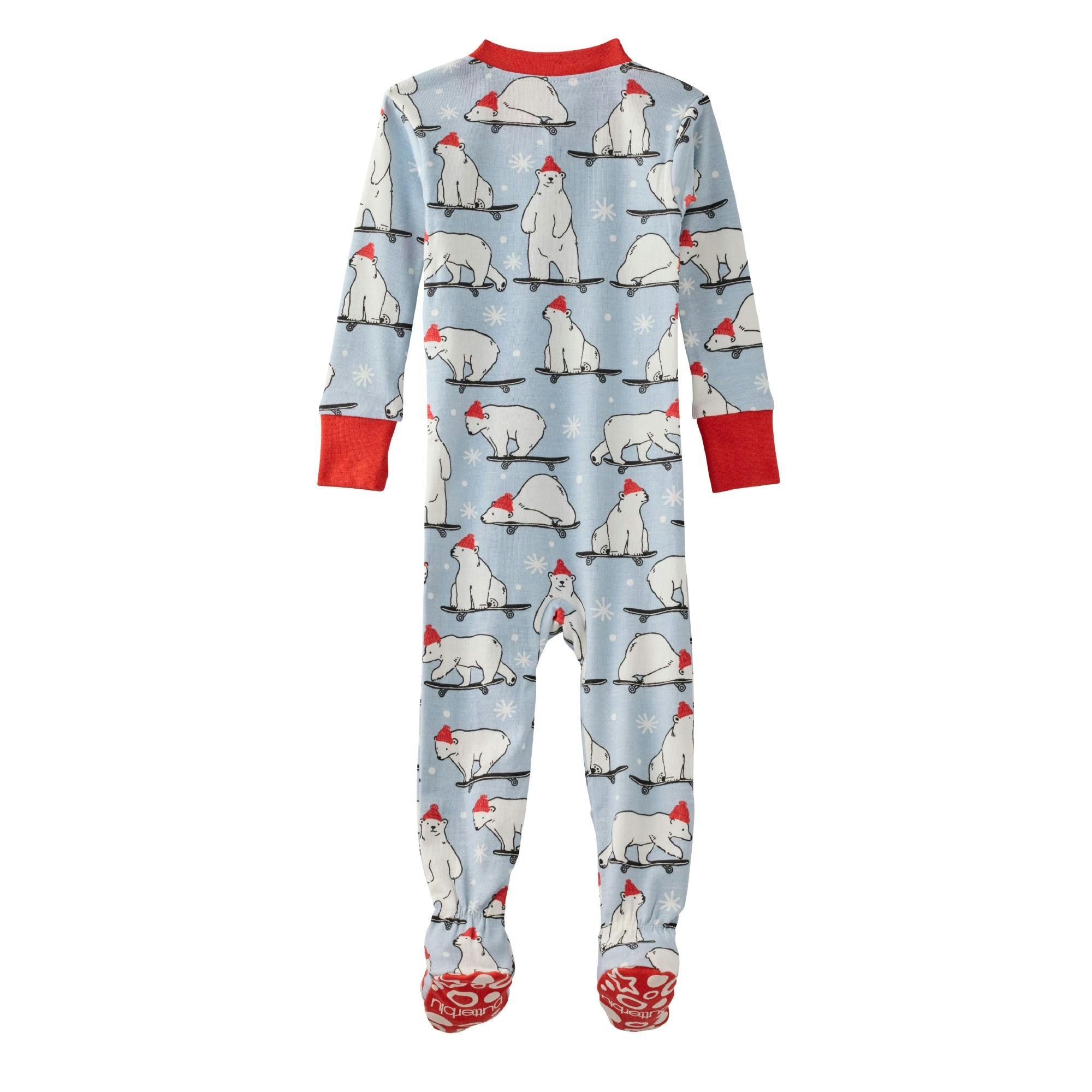 CRUZ Snug-fit Footed Baby Boys Pajamas