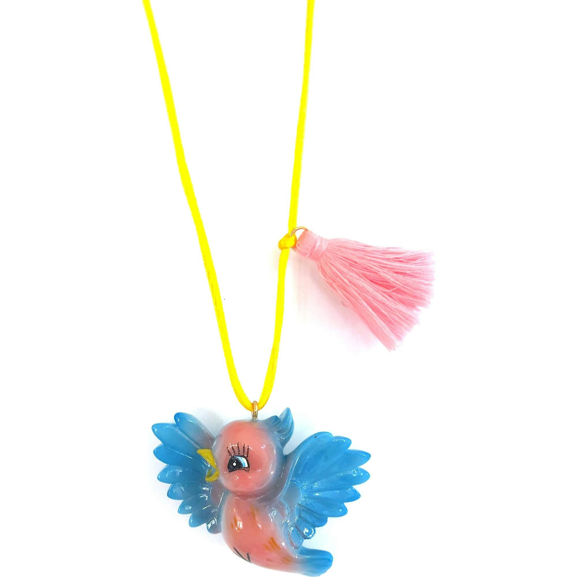 BIRDIE THE BLUE BIRD NECKLACE
