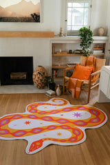 Abstract Snake Rug by Jessica Miller