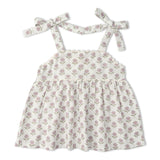 Organic Tie Up Top & Shorts Set - Lavender