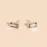 April Birthstone Stud Earrings