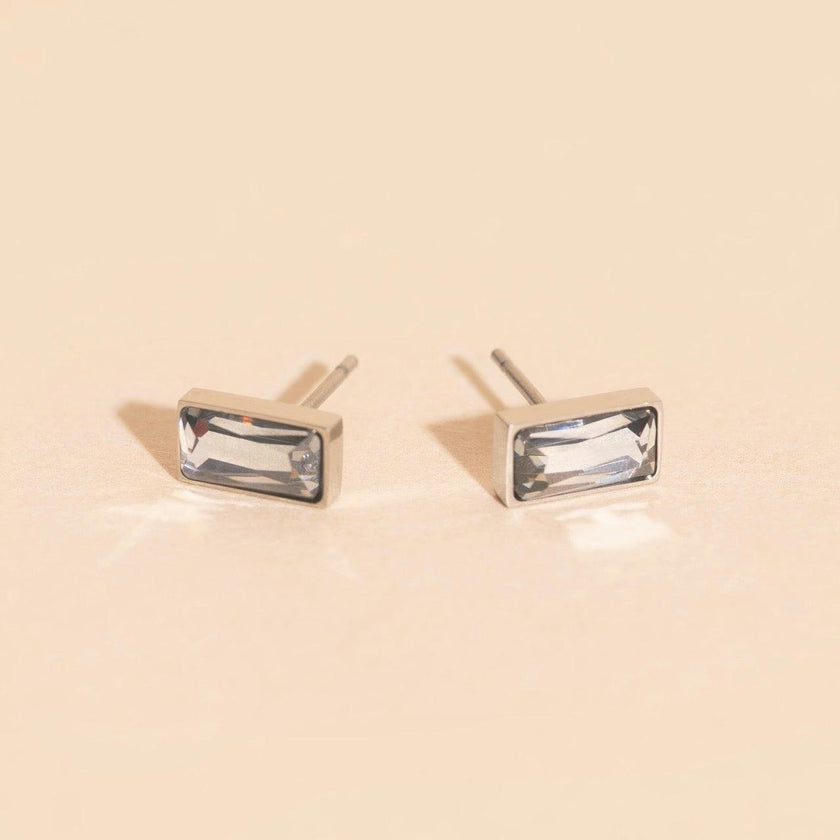 April Birthstone Stud Earrings