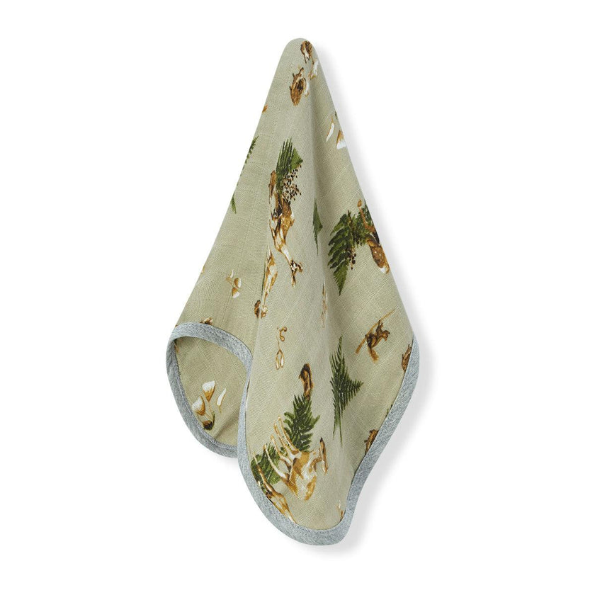 Forest Party Contour Four Layer Burp Cloth