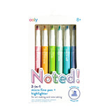 Noted! 2-in-1 Micro Fine Tip Pen and Highlighters - Set of 6