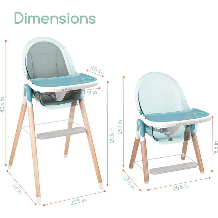 Children of Design 6 in 1 Deluxe High Chair with Cushion