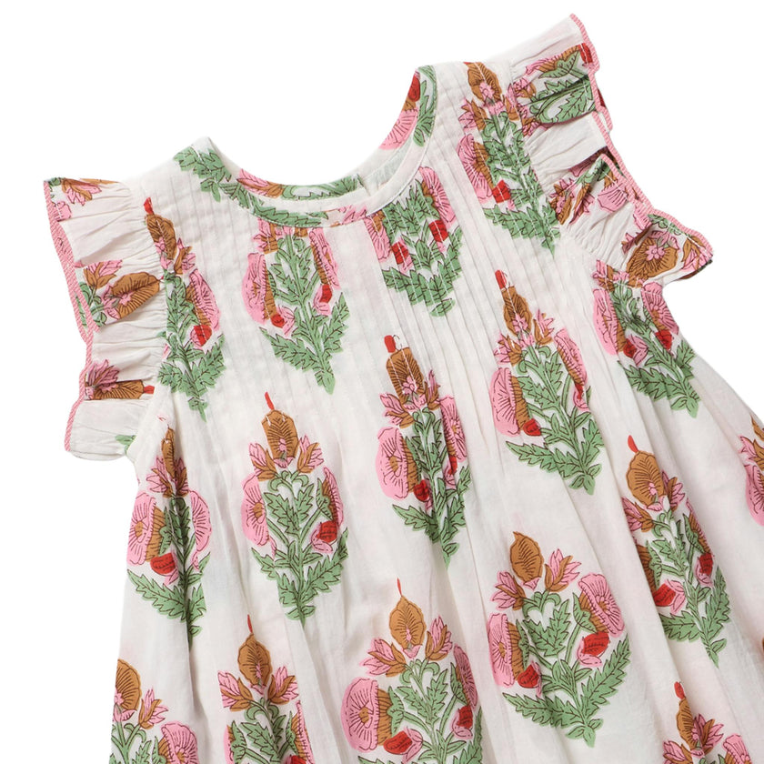 Girls Jaipur Dress - Pink Bellflower