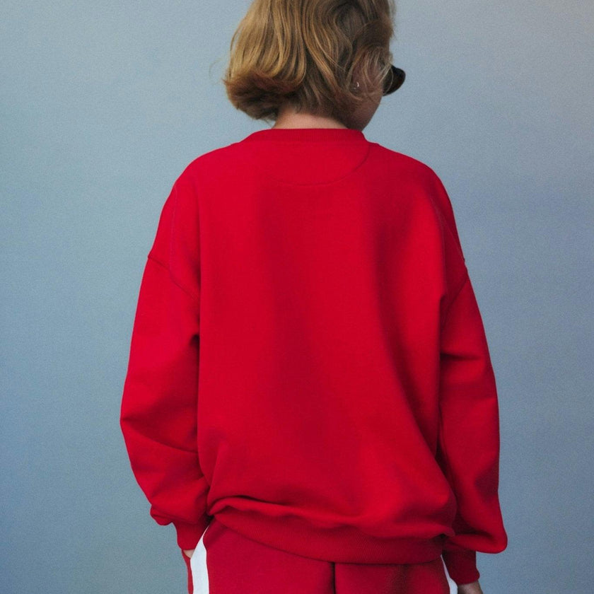 TNS Logo Teen Sweatshirt Tulip Red