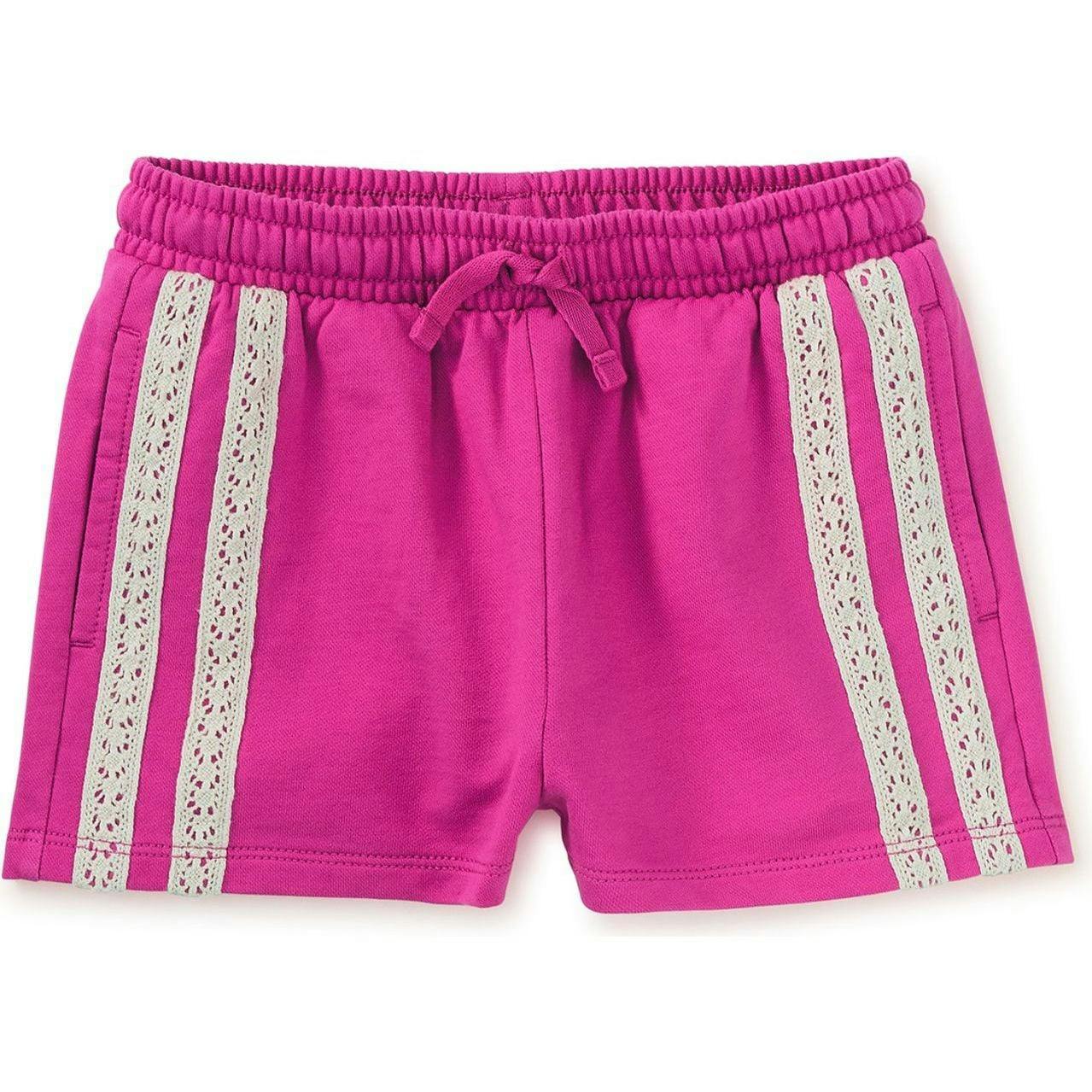 Crochet Sporty Shorts, Pink