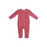 Ribbed Velour Footie