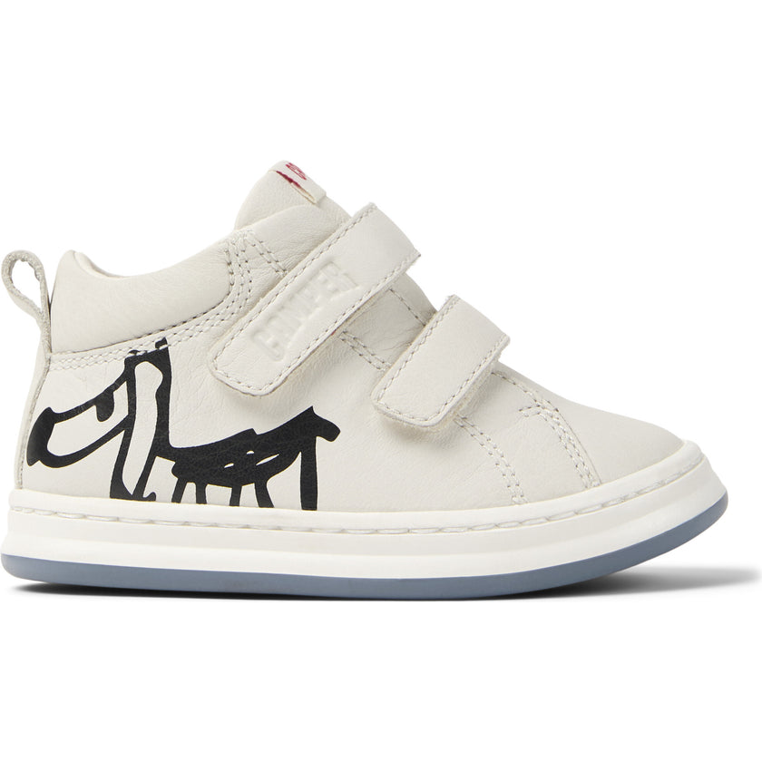 Kids Twins Leather Sneakers, Natural