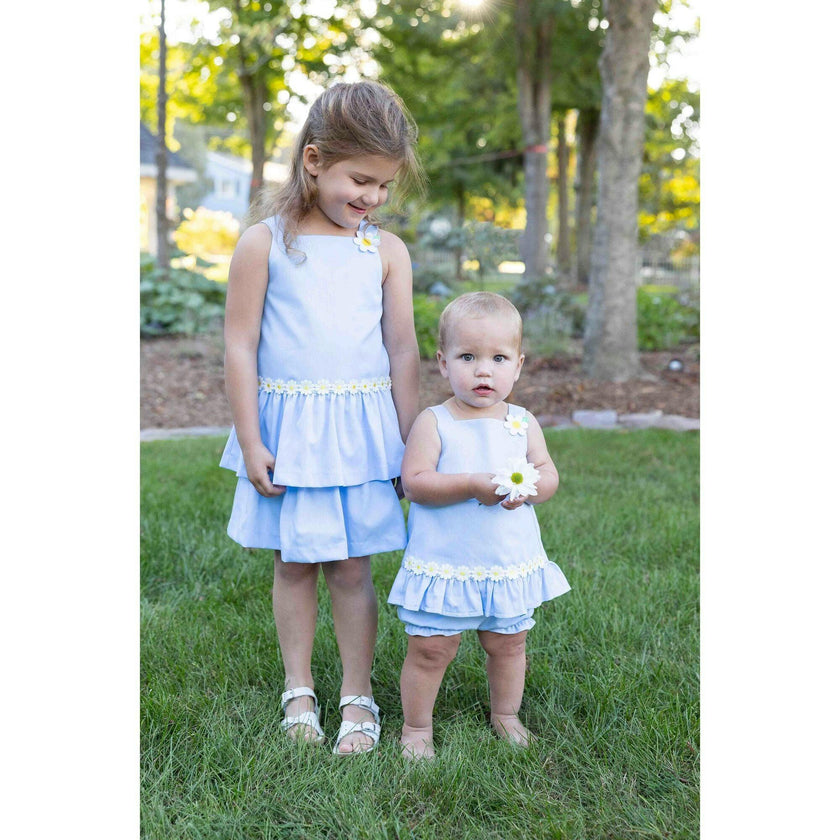 Pique Dress & Bloomer with Daisies