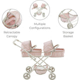 Olivia's Little World Doll Double Bassinet Stroller