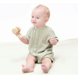 Solid Muslin Desert Green - Dolman Henley Shortall