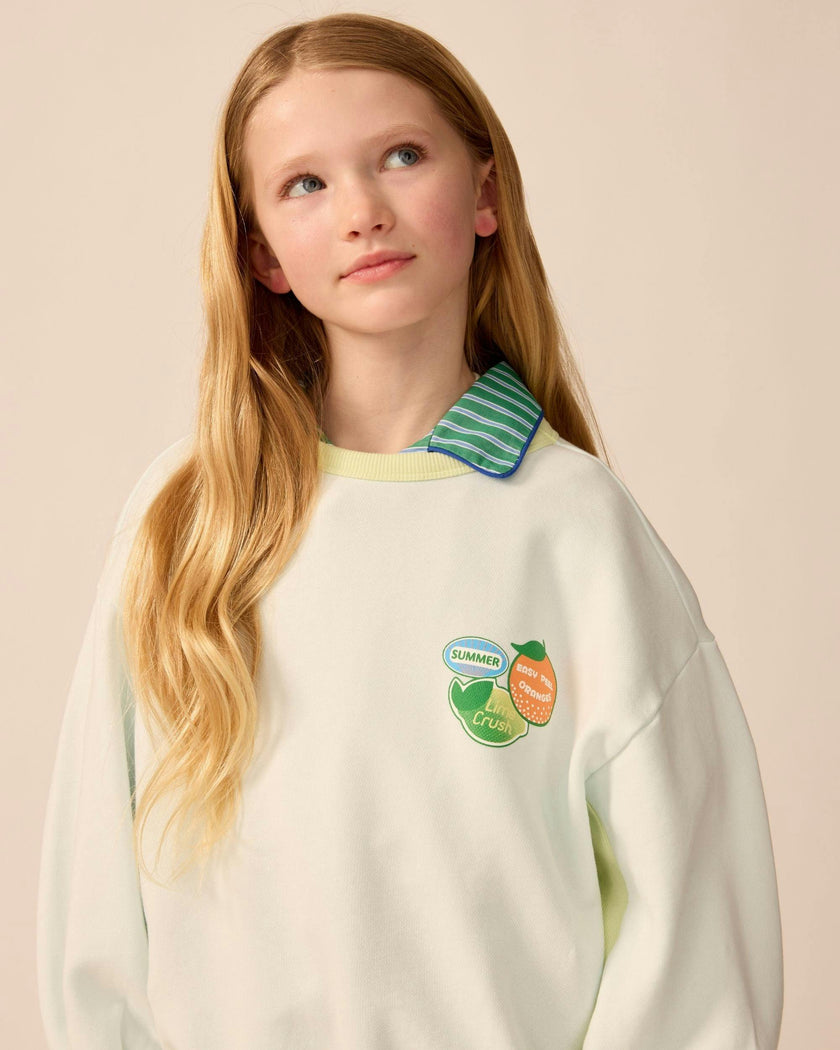 Organic Weekend Sweatshirt in Sky Blue