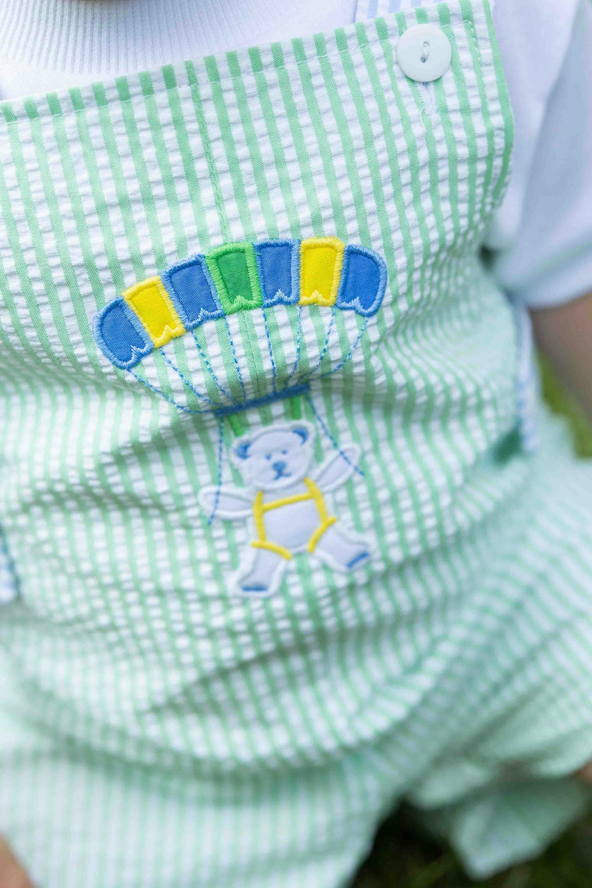 Seersucker Shortall With Parachute
