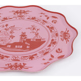 Pink Vintage Botanical Dinner Plates