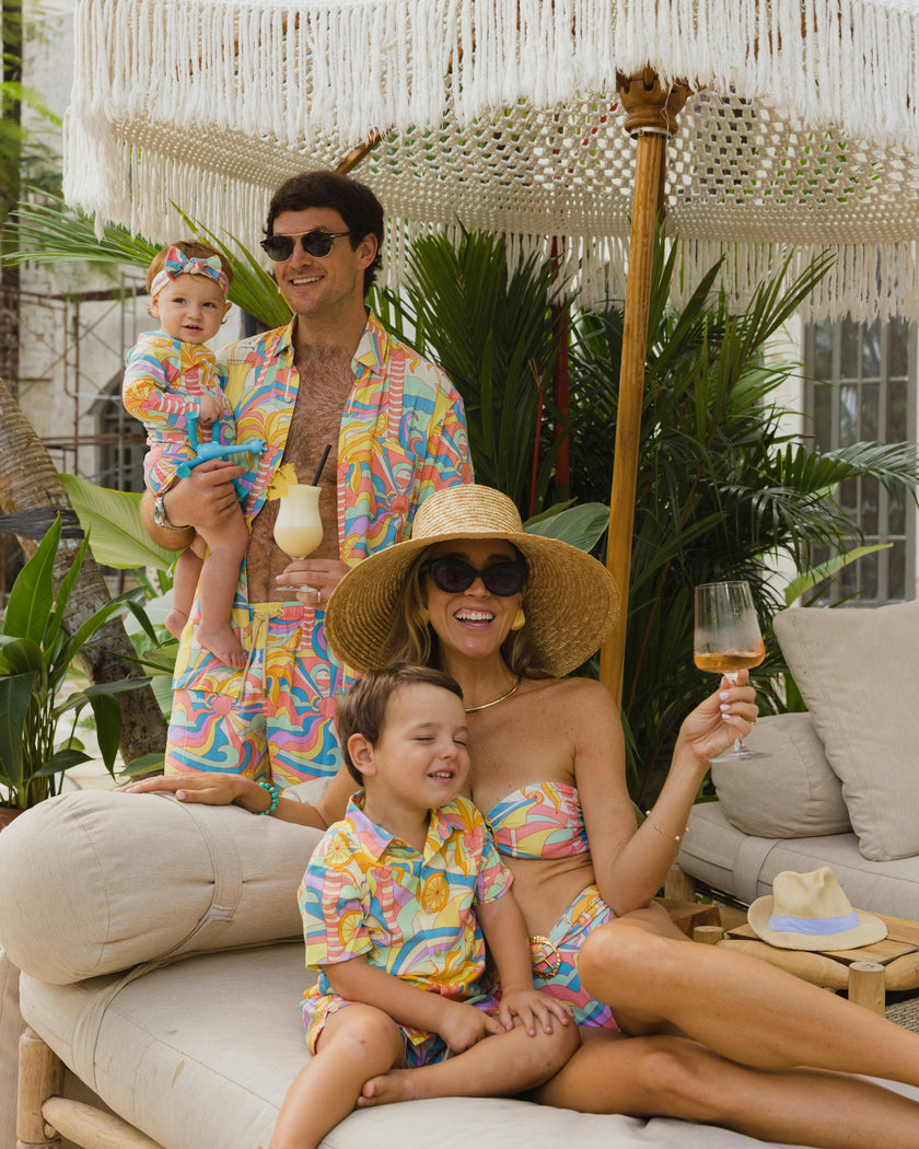 The Paradiso - Girls Rash Guard One Piece with Ruffle UPF 50+
