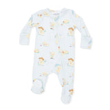 Vintage Spring Ducklings Green - 2 Way Zipper Footie