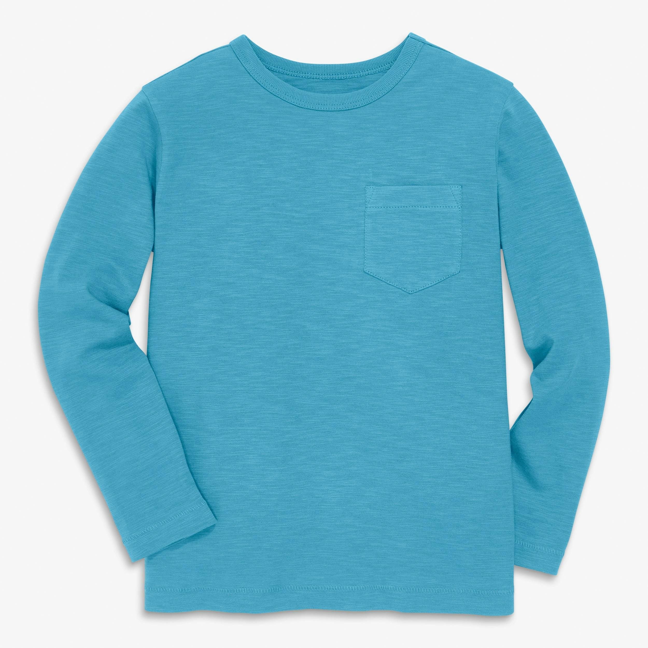 Kids long sleeve slub pocket tee