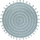 Nila Hand-Crocheted Tassel Round Rug