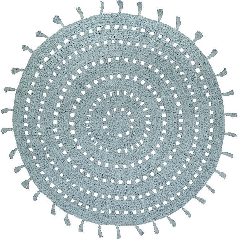 Nila Hand-Crocheted Tassel Round Rug