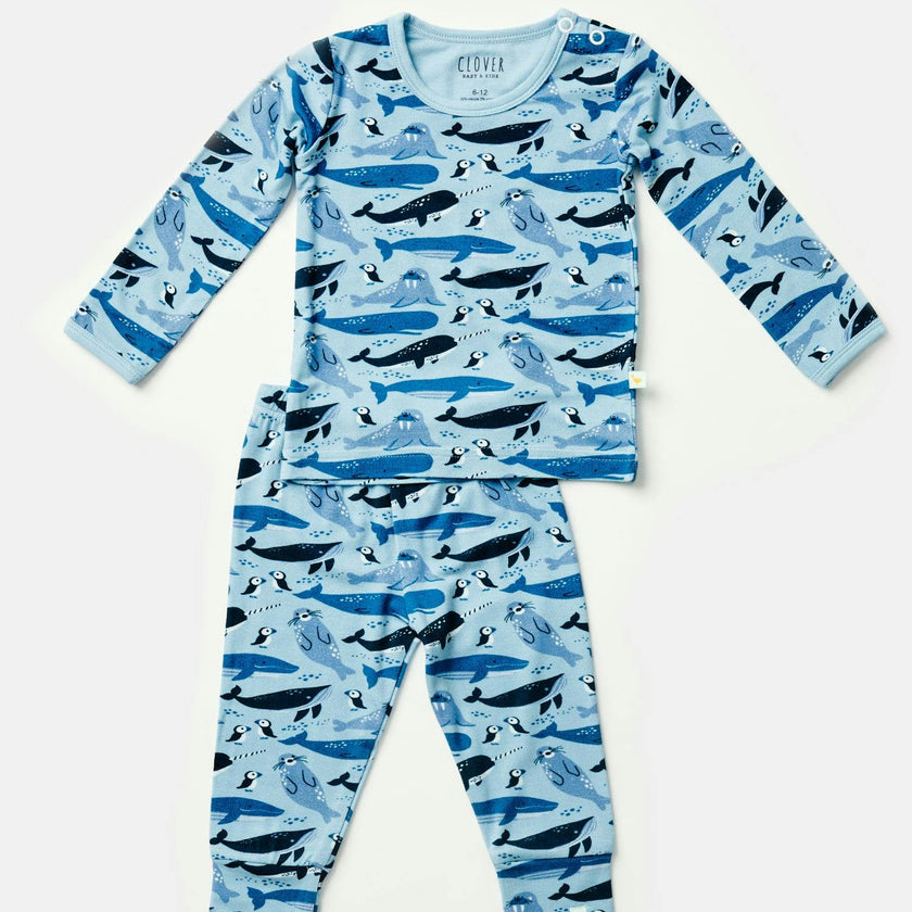 Long Sleeve Pajama Set, Blue