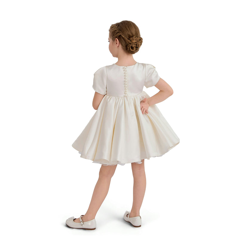 Ivory Suncrestia Pearl-Accented Occasion Dress
