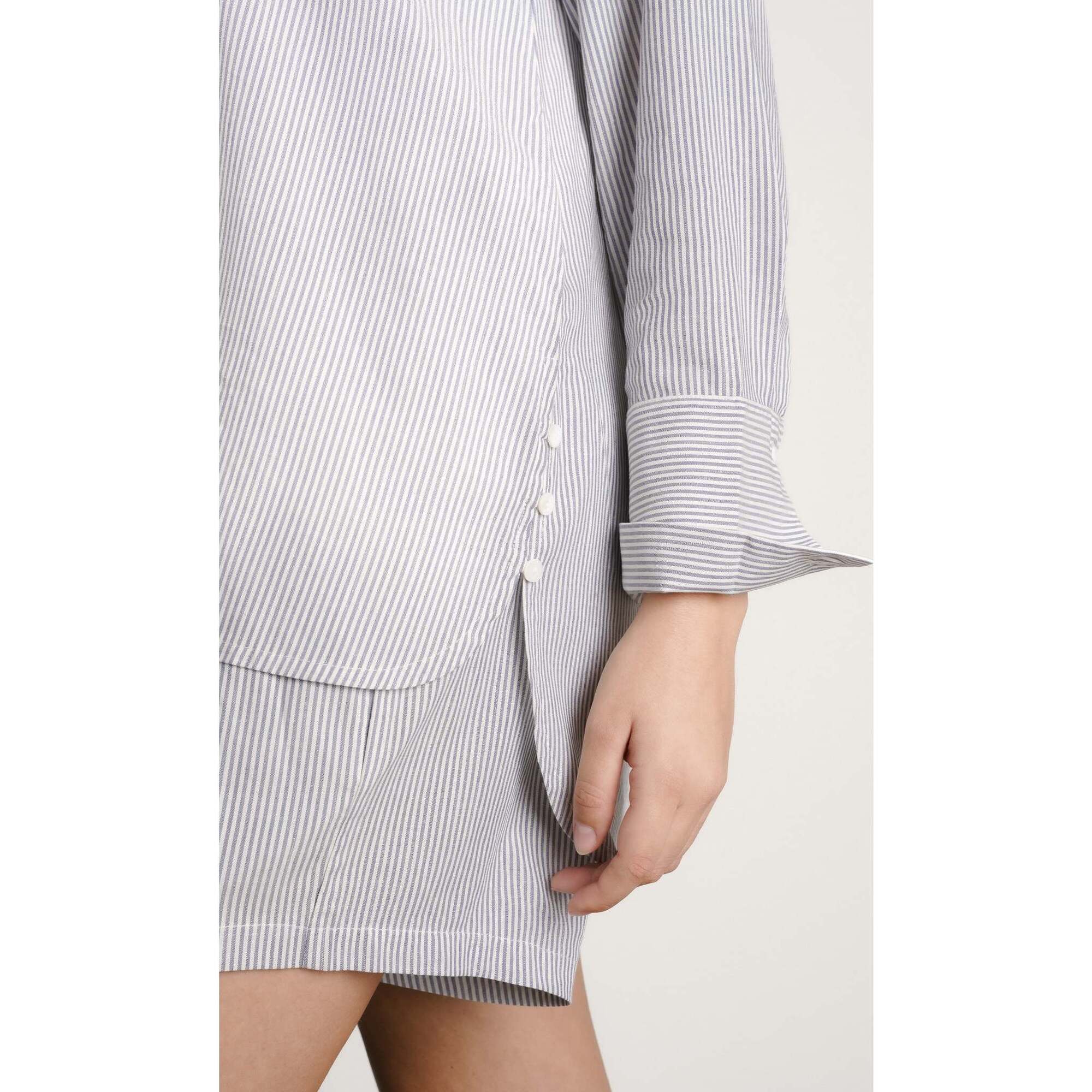 Women's Maternity The Everyday Striped Oversized Cuff Shirt, Stripes
