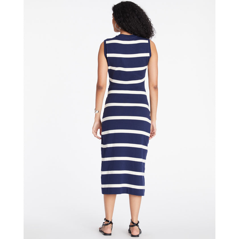 Women's Sleeveless Striped Cody Dress, Navy